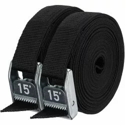 NRS 1" HD Tie Down Straps - 15' OKC Kayak Custom Straps Accessories