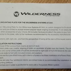 Wilderness ATAK Stern Mounting Plate